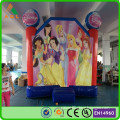 Pretty pink princess bouncy castle/ princess carriage bounce house cheapest sale